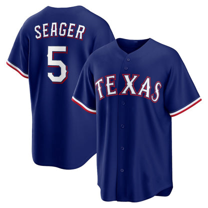Texas Rangers #5 Corey Seager Royal MIKSHPS Alternate 2 Replica Jersey