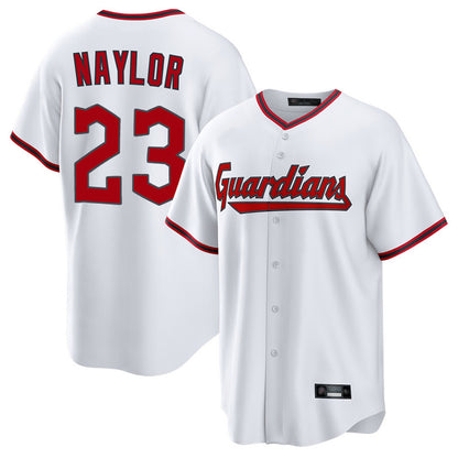 Cleveland Guardians #23 Bo Naylor Player White MIKSHPS Game Home Stitched Jerseys