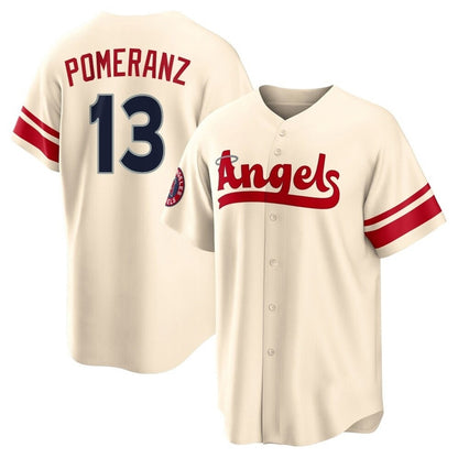 Los Angeles Angels #13 Drew Pomeranz Player Cream MIKSHPS City Connect Home Stitched Jerseys