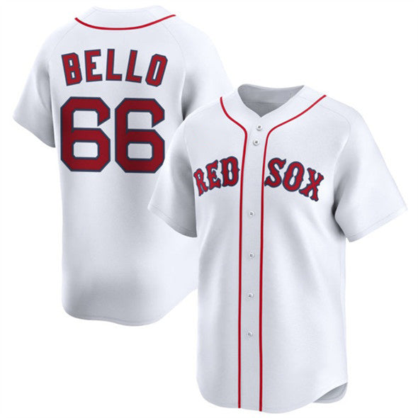 Boston Red Sox #66 Brayan Bello White MIKSHPS 2024 Home Limited Stitched Jersey