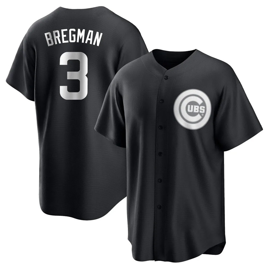 Chicago Cubs #3 Alex Bregman Player Black MIKSHPS Game Stitched Jerseys