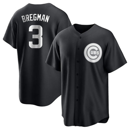 Chicago Cubs #3 Alex Bregman Player Black MIKSHPS Game Stitched Jerseys