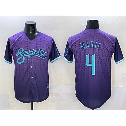 Arizona Diamondbacks #4 Ketel Marte Purple MIKSHPS 2025 City Connect Limited Stitched Jersey