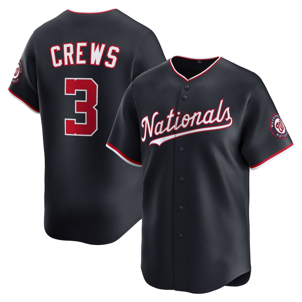 Washington Nationals #3 Dylan Crews Navy MIKSHPS Alternate Limited Jersey