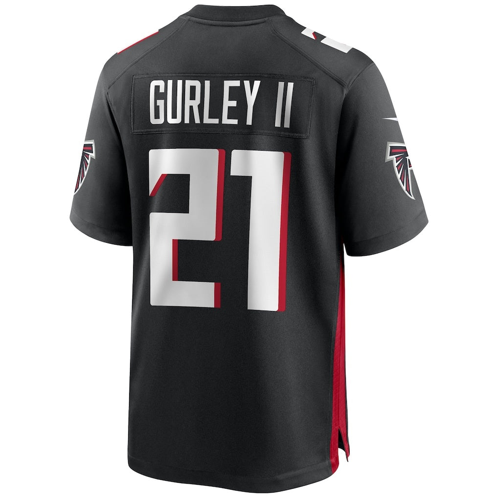 A.Falcons #21 Todd Gurley II Black MIKSHPS Game Player Jersey