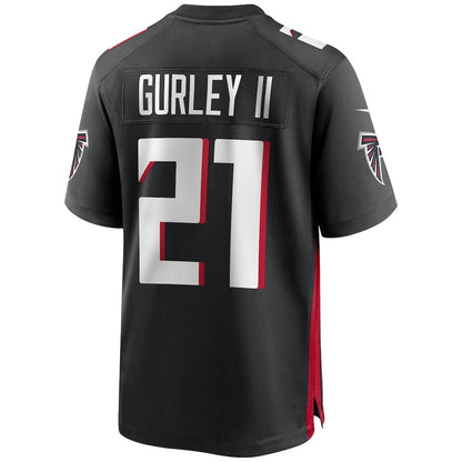A.Falcons #21 Todd Gurley II Black MIKSHPS Game Player Jersey