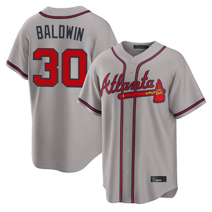 Atlanta Braves #30 Drake Baldwin Player Gray MIKSHPS Home Game Stitched Jerseys