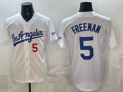Los Angeles Dodgers #5 Freddie Freeman White MIKSHPS Alternate Stadium Stitched Jersey