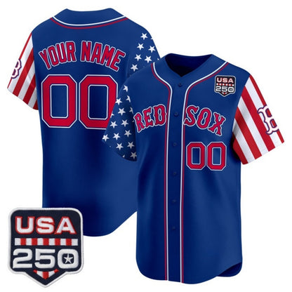 Custom Boston Red Sox America 250 Edition Vapor Premier Limited Royal MIKSHPS Stitched Jerseys