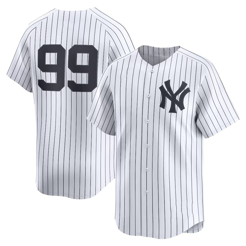 New York Yankees #99 Aaron Judge White MIKSHPS Home Limited Player Jersey
