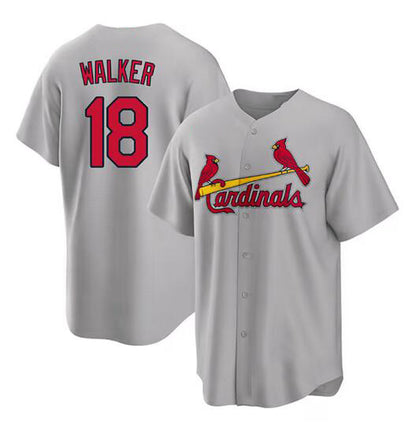 St. Louis Cardinals #18 Jordan Walker Grey MIKSHPS Cool Base Stitched Jersey