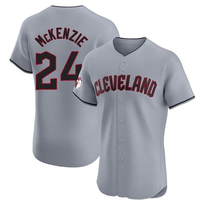 Cleveland Guardians #24 Triston McKenzie Player Gray MIKSHPS Road Limited Elite Home Stitched Jerseys