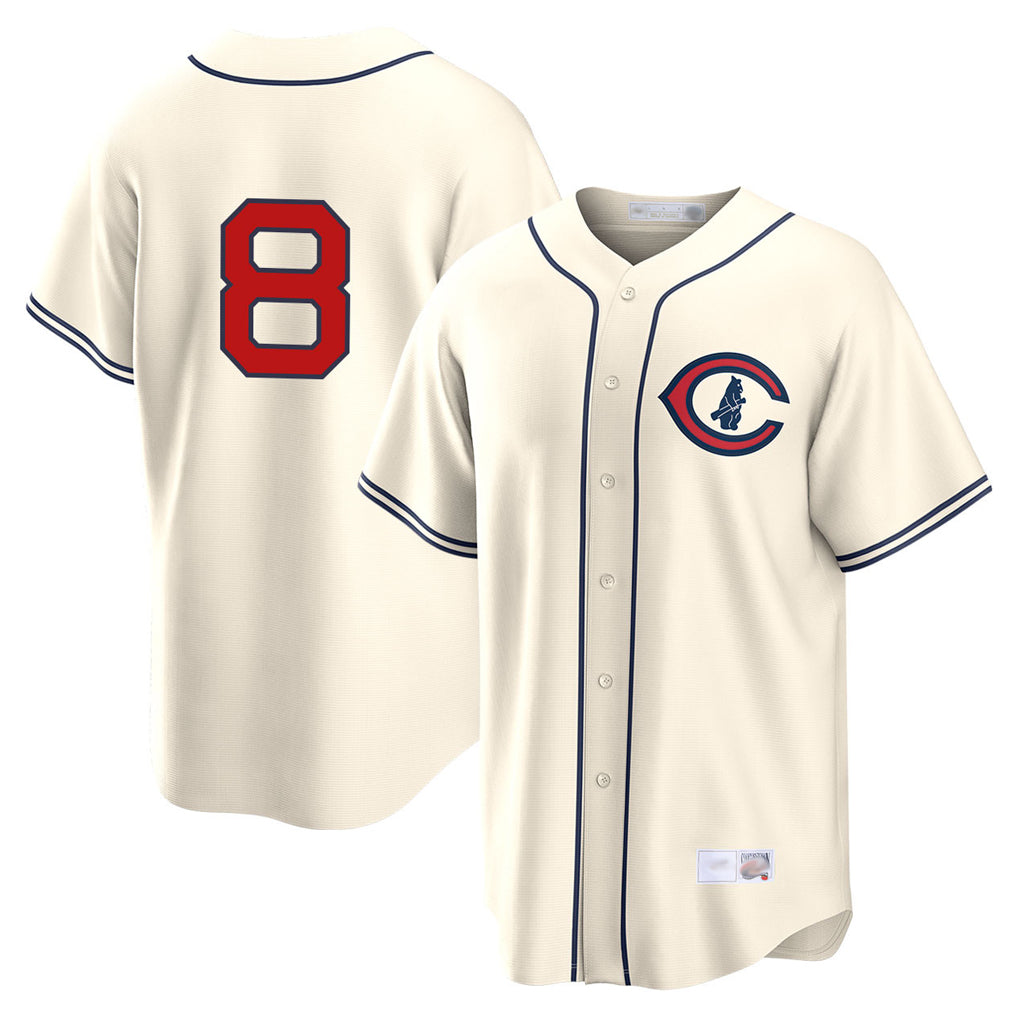 Chicago Cubs #8 Ian Happ Player Cream MIKSHPS Field of Dreams Home Game Stitched Jerseys