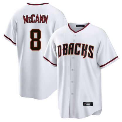 Arizona Diamondbacks #8 James McCann Player White MIKSHPS Home Game Stitched Jerseys