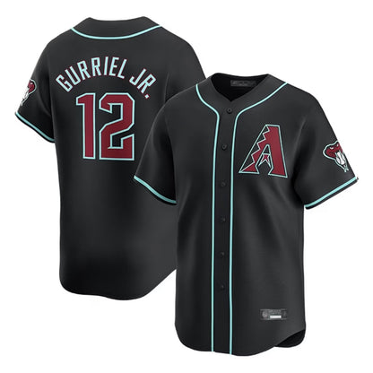 Arizona Diamondbacks #12 Lourdes Gurriel Jr Player Black MIKSHPS Limited Home Game Stitched Jerseys