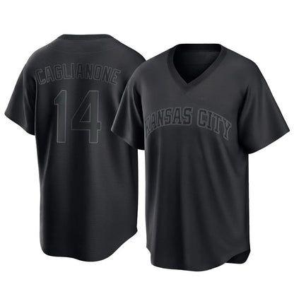 Kansas City Royals #14 Jac Caglianone Player Black MIKSHPS Fashion Game Stitched Jerseys