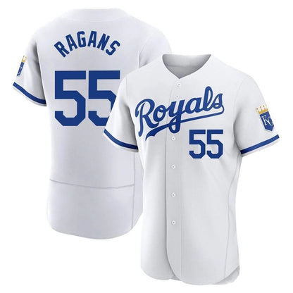 Kansas City Royals #55 Cole Ragans Player White MIKSHPS Limited Elite Home Game Stitched Jerseys