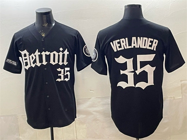 Detroit Tigers #35 Justin Verlander 2026 Black MIKSHPS 'Motor Gothic Edition' Vapor Premier Limited Stitched Jersey