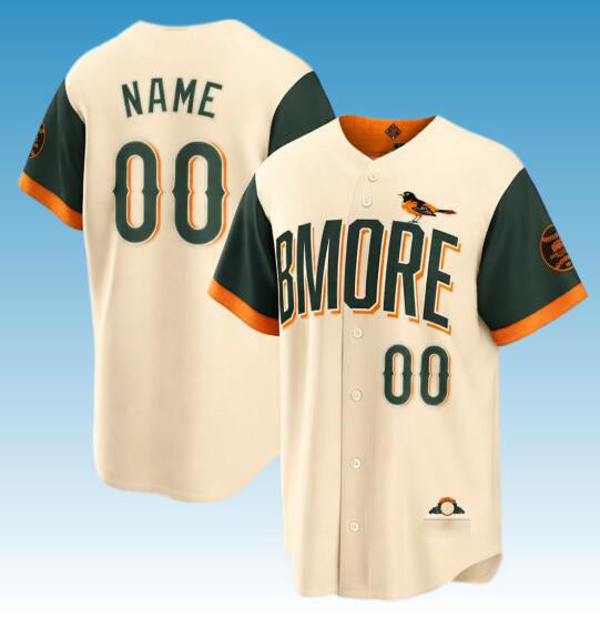 Custom Baltimore Orioles Natural MIKSHPS 2026 City Connect Stadium Stitched Jersey