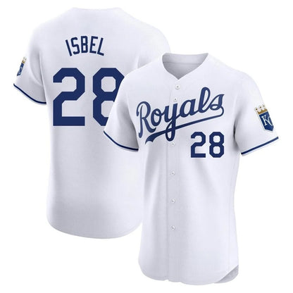 Kansas City Royals #28 Kyle Isbel Player White MIKSHPS Alt Limited Elite Home Stitched Jerseys