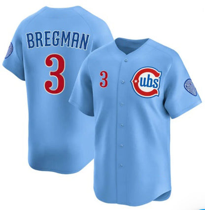 Chicago Cubs #3 Alex Bregman Blue MIKSHPS 2nd Alternate Limited Stitched Jersey