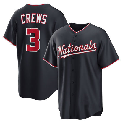 Washington Nationals #3 Dylan Crews Navy MIKSHPS Alternate Replica Jersey