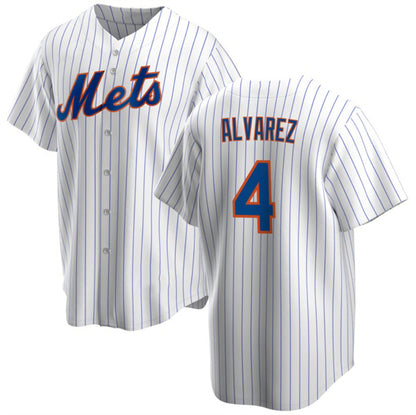New York Mets #4 Francisco ¨¢lvarez White MIKSHPS Cool Base Stitched Jersey