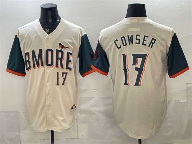 Baltimore Orioles #17 Colton Cowser Natural MIKSHPS 2026 City Connect Stadium Stitched Jersey