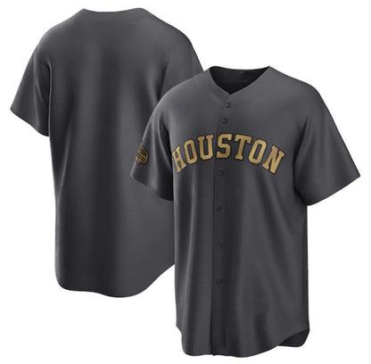 Houston Astros Blank Charcoal MIKSHPS 2022 All-Star Cool Base Stitched Jersey