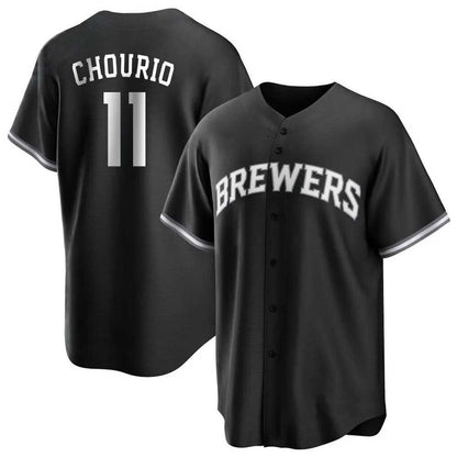 Milwaukee Brewers #11 Jackson Chourio Player Black MIKSHPS Game Home Stitched Jerseys