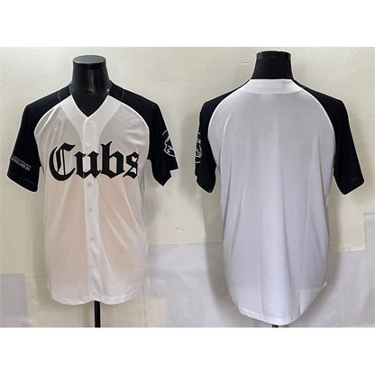 Chicago Cubs Blank White Black MIKSHPS 'Gothic North Side Edition' Vapor Premier Limited Stitched Jersey