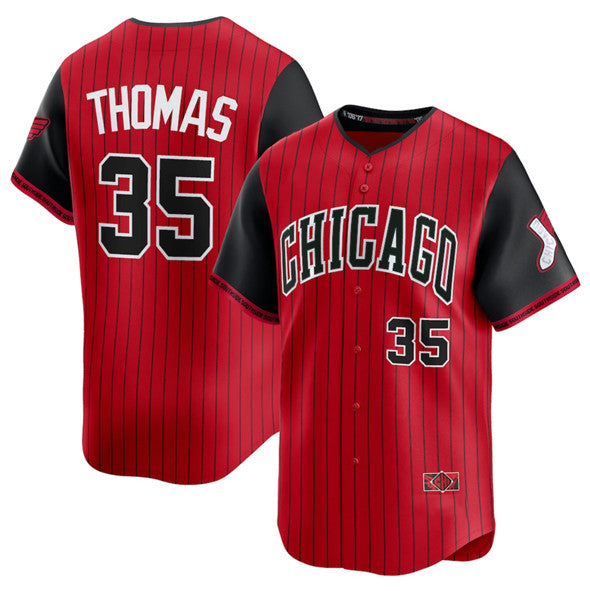 Chicago White Sox #35 Frank Thomas Red Black MIKSHPS 2025 City Connect Limited Stitched Jersey
