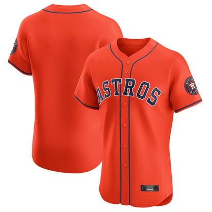 Houston Astros Blank Player Orange MIKSHPS Home Limited Elite Stitched Jerseys