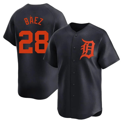 Detroit Tigers #28 Javier Baez Player Navy MIKSHPS Home Limited Stitched Jerseys