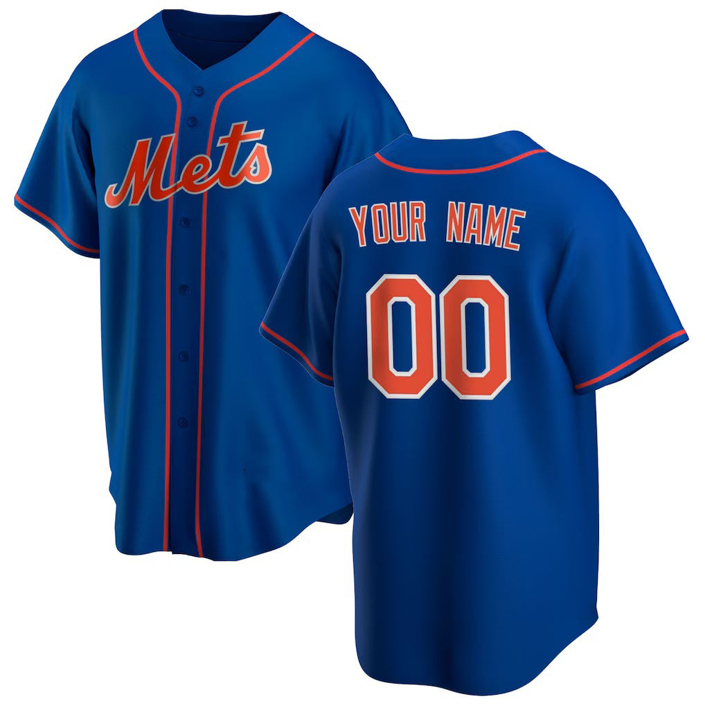 Custom New York Mets Royal MIKSHPS Alternate Replica Pick-A-Player Jersey