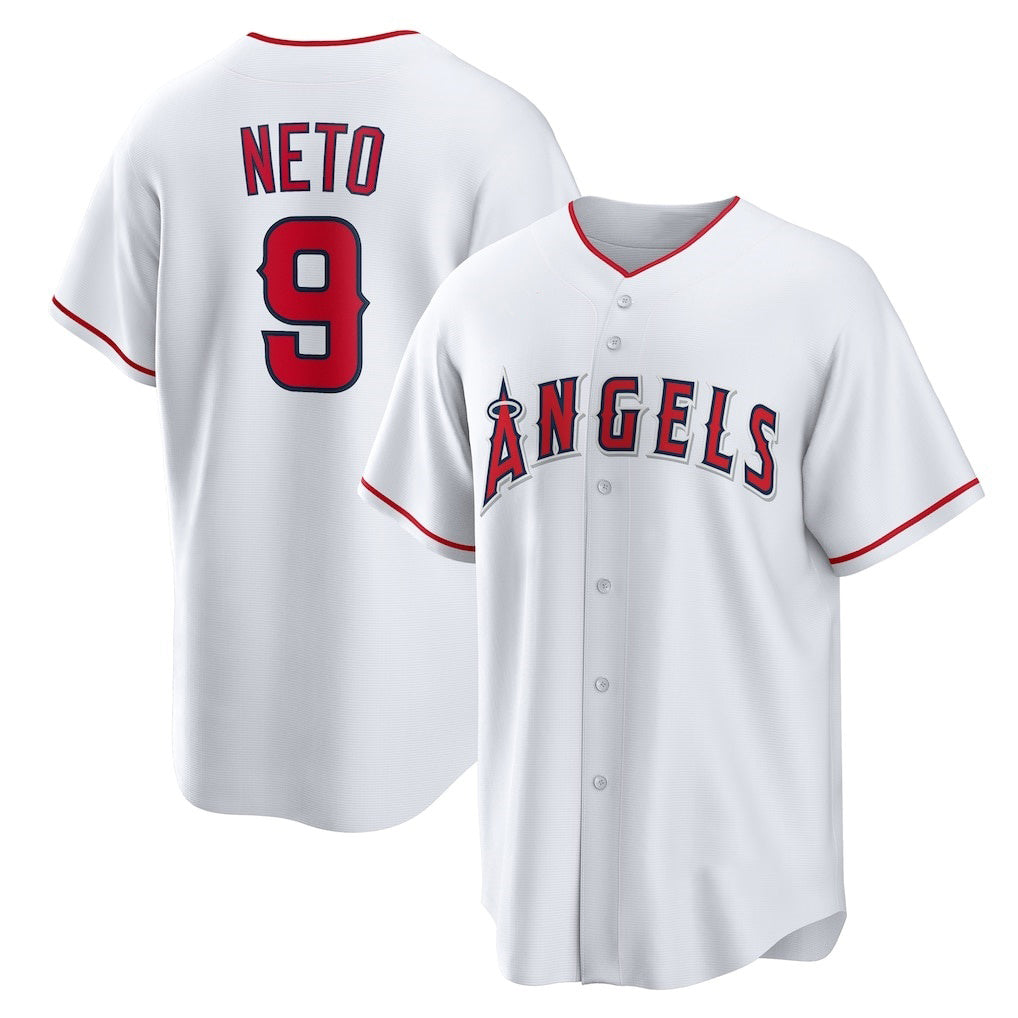 Los Angeles Angels #9 Zach Neto White MIKSHPS Home Replica Jersey