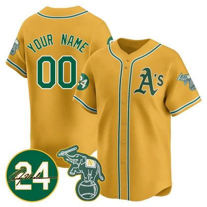 Custom Oakland Athletics Gold MIKSHPS Jersey - Personalized
