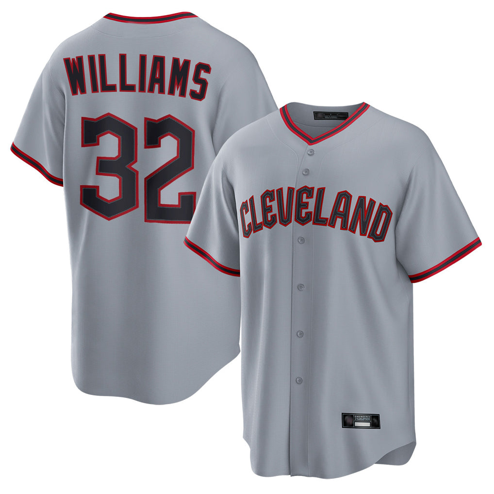 Cleveland Guardians #32 Gavin Williams Player Gray MIKSHPS Home Game Stitched Jerseys