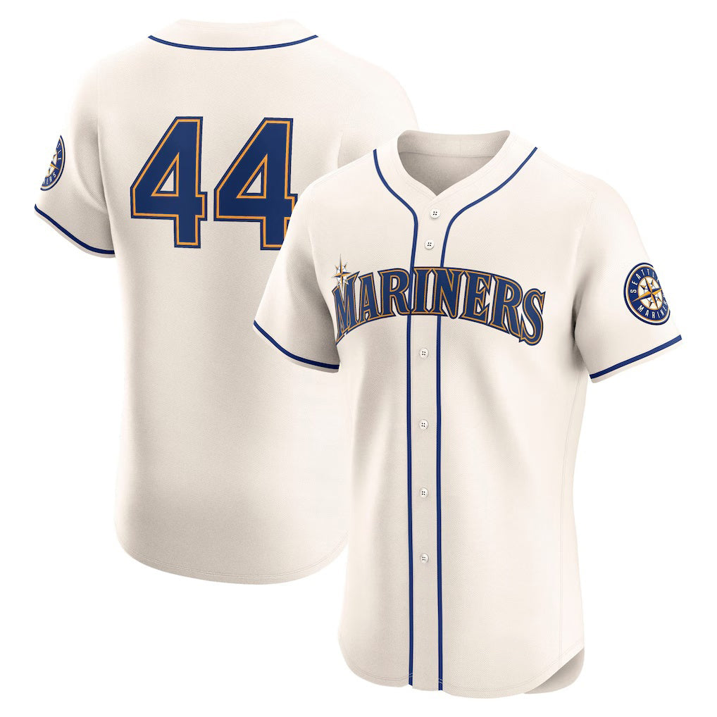 Seattle Mariners #44 Julio Rodr¨ªguez Cream MIKSHPS Alternate 2 Elite Player Jersey
