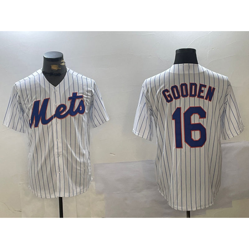 New York Mets #16 Dwight Gooden White MIKSHPS Cool Base Stitched Jersey 2