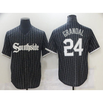 Chicago White Sox #24 Grandal City Edition Black MIKSHPS Game 2021 Jerseys