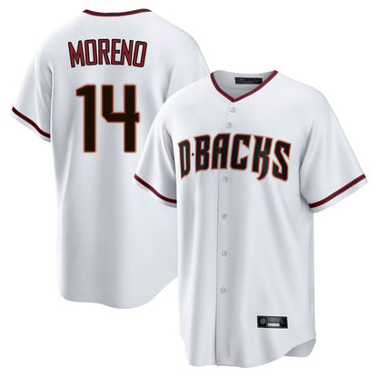 Arizona Diamondbacks #14 Gabriel Moreno Player White MIKSHPS Home Game Stitched Jerseys