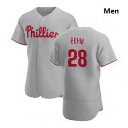 Philadelphia Phillies #28 Alec Bohm Gray MIKSHPS Road 2020 Authentic Player Jersey