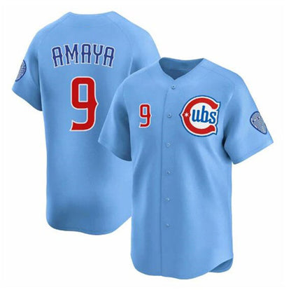 Chicago Cubs #9 Miguel Amaya Blue MIKSHPS 2024-25 2nd Alternate Limited Stitched Jersey