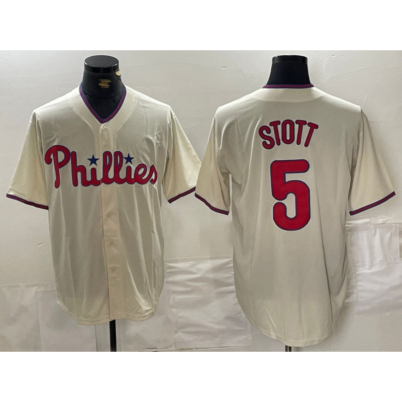 Philadelphia Phillies #5 Bryson Stott Cream MIKSHPS Cool Base Jersey