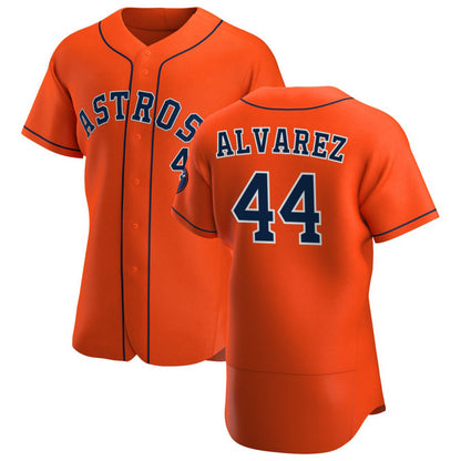 Houston Astros #44 Yordan Alvarez Orange MIKSHPS Alternate 2020 Authentic Team Jersey