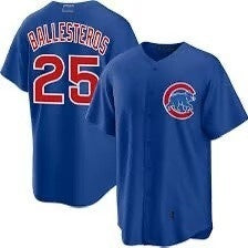 Chicago Cubs #25 Moises ballesteros Blue MIKSHPS Cool Base Stitched Jersey
