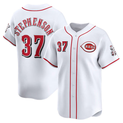Cincinnati Reds #37 Tyler Stephenson White MIKSHPS Home Limited Player Jersey