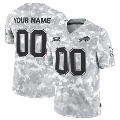 Custom B.Bills Active Player 2024 F.U.S.E Arctic Camo MIKSHPS Salute To Service Limited Stitched Jersey
