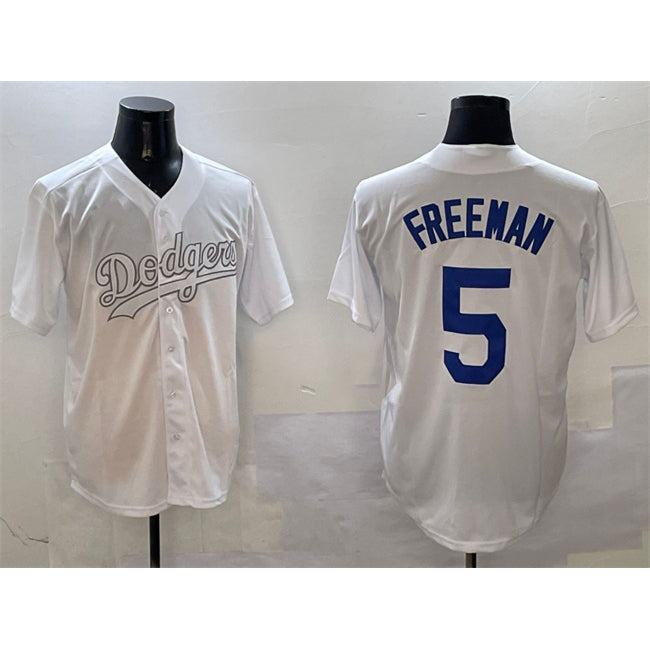 Los Angeles Dodgers #5 Freddie Freeman White MIKSHPS Fashion Cool Base Stitched Jersey